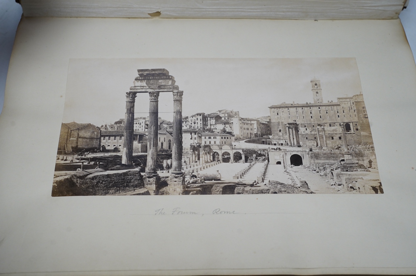 A Victorian photograph book comprising photographs of Athens, the Pyramids of Giza, Rome etc. Condition - fair